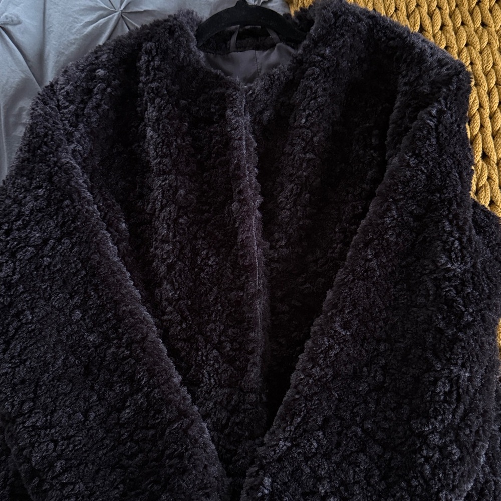 Women's Black Faux Fur Coat
